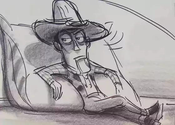 ¿Qué te parece el aspecto inicial de Woody? Imagen: Pixar.